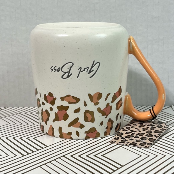GIRL BOSS Ceramic Coffee Tea Mug 20oz Animal Print Leopard Women Empowerment - Picture 11 of 12
